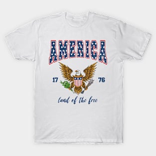 Red White and Blue America Gift For men Women T-Shirt